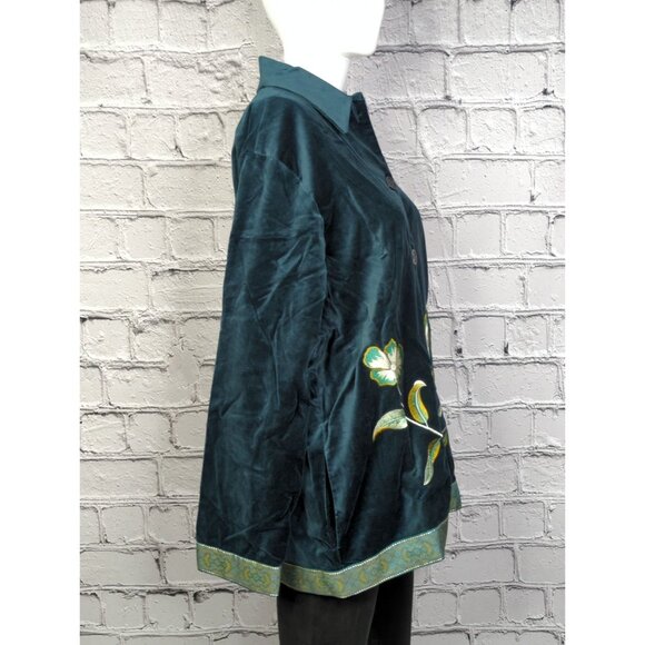 Jessica Holbrook QVC Small Easycare Embroidered Floral Jacket New - Picture 6 of 11